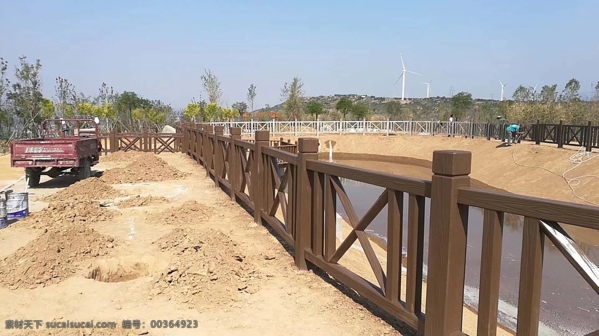 仿木 护栏 单 x 型 仿木护栏 仿木围栏 水泥护栏 河道护栏 自然景观 建筑景观