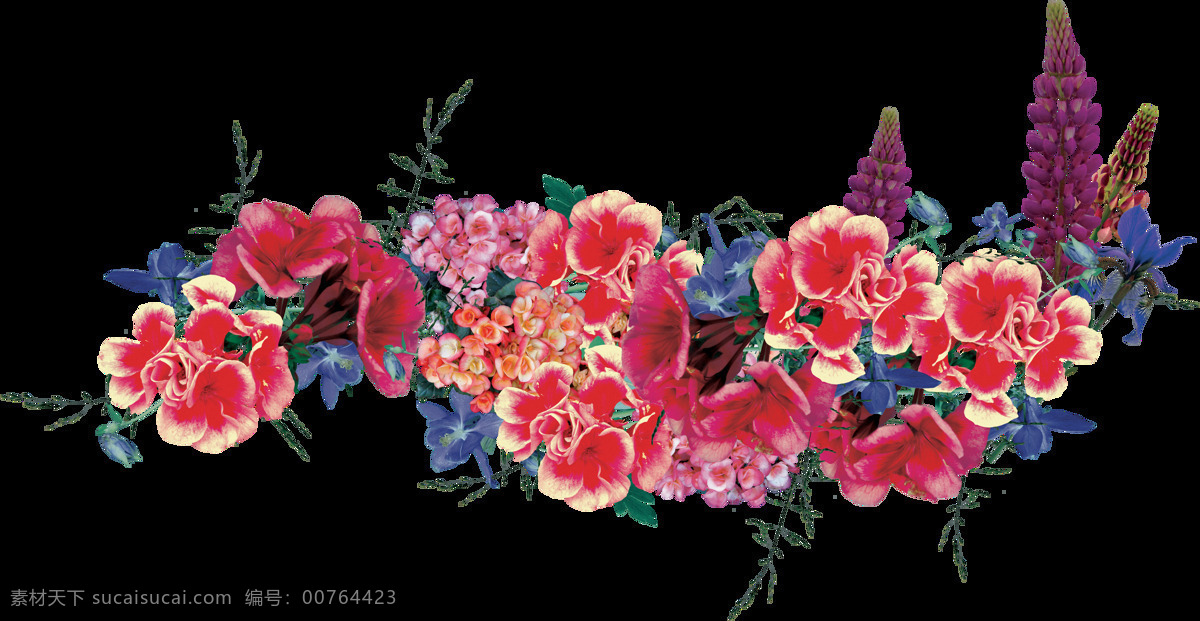 手绘 百花争艳 花边 透明 搭配 环绕 免扣素材 透明素材 鲜艳 绚丽 装饰图片 姿态