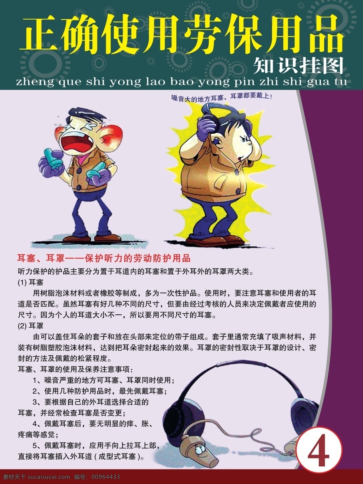 安全 正确使用 劳保用品 知识 挂图 分层 源文件库 广告设计模板 其他模版