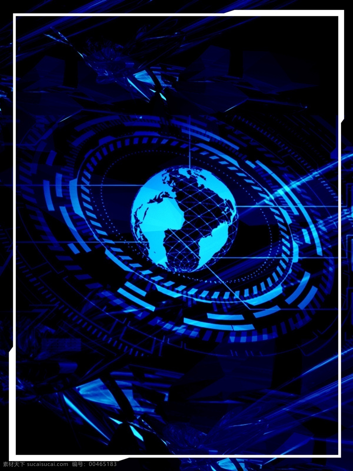 蓝色 科技 世界地图 地球 酷 炫 背景 蓝色背景 背景素材 边框 地图 背景设计 科技背景 创意背景 光 电子 数码 科幻