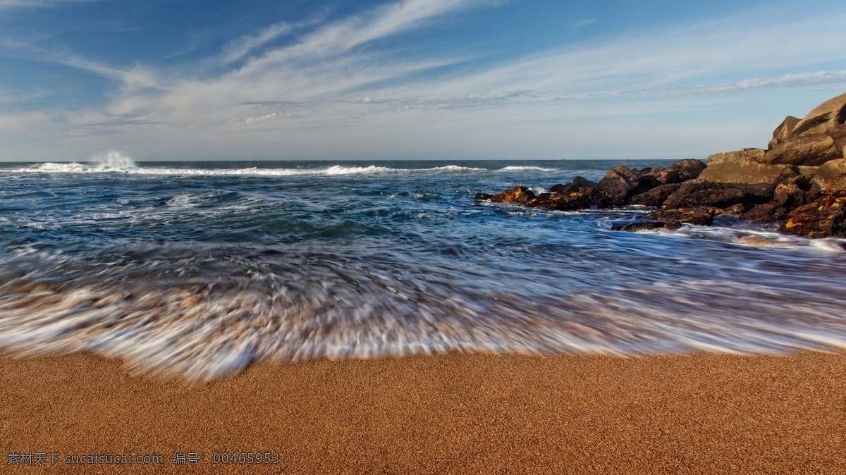 白云 风景壁纸 海边风景 海浪 海滩 礁石 蓝天 风景图片 自然风景 海边 风景 系列 二 自然景观 psd源文件