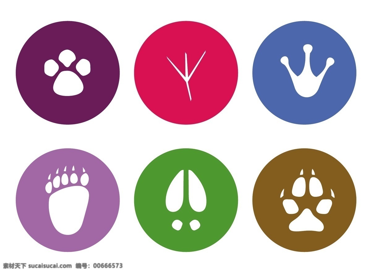 扁平 动物 爪子 图标 卡通动物 动物素材 手绘动物 矢量素材 扁平动物 矢量动物 可爱动物 爪子图标 动物爪子