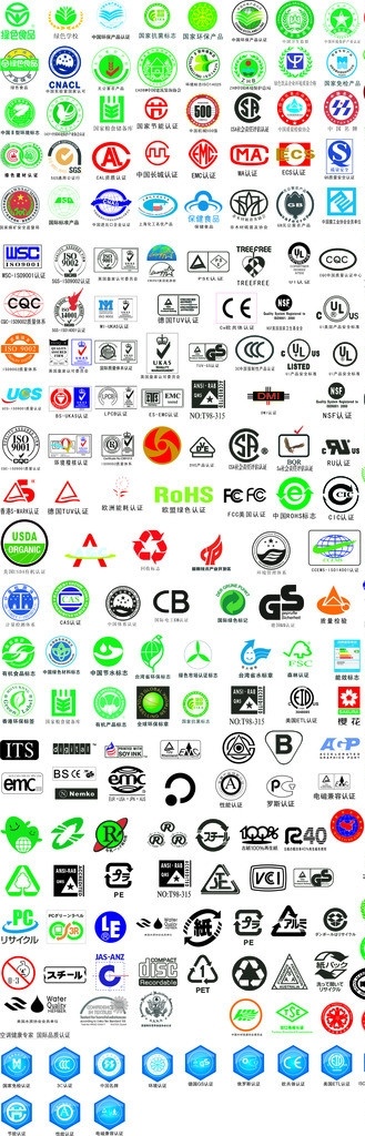 认证商标 商标 绿色食品 国家抗菌标志 环境保护产业 国家节能认证 无公害农场品 中国卫生监督 国家免检产品 保健食品 企业 logo 标志 标识标志图标 矢量