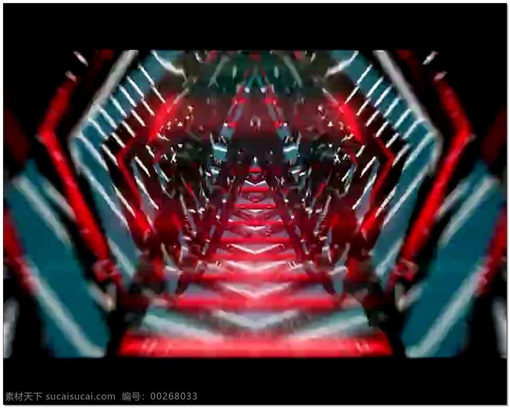 红色 通道 视频 机械 科幻 视频素材 动态视频素材