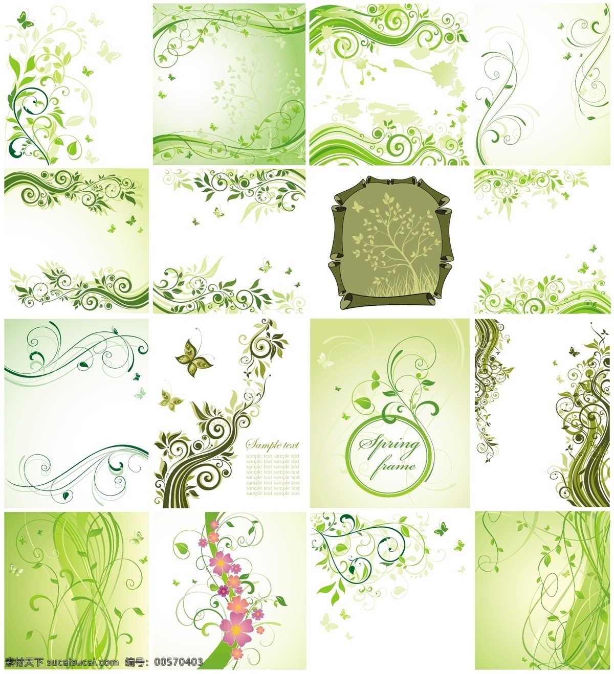 精美 花纹 线 稿 矢量 背景 格式 蝴蝶 花边 绿色 时尚 矢量素材 手绘 关键字 线稿 线条 矢量图 其他矢量图