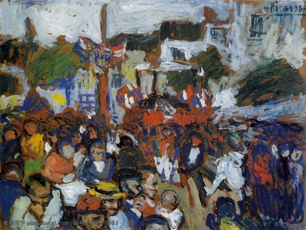 juillet 西班牙 画家 巴勃罗 毕加索 抽象 油画 人物 人体 装饰画 quatorze le 1901 家居装饰素材