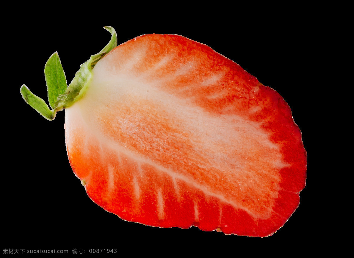 草莓图片 草莓 水果 红色草莓 高清 带叶子草莓 半个草莓 切开