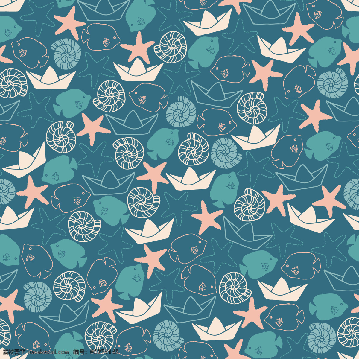 森 系 清新 星星 壁纸 图案 装饰设计 壁纸图案 小鱼 蜗牛 动物元素