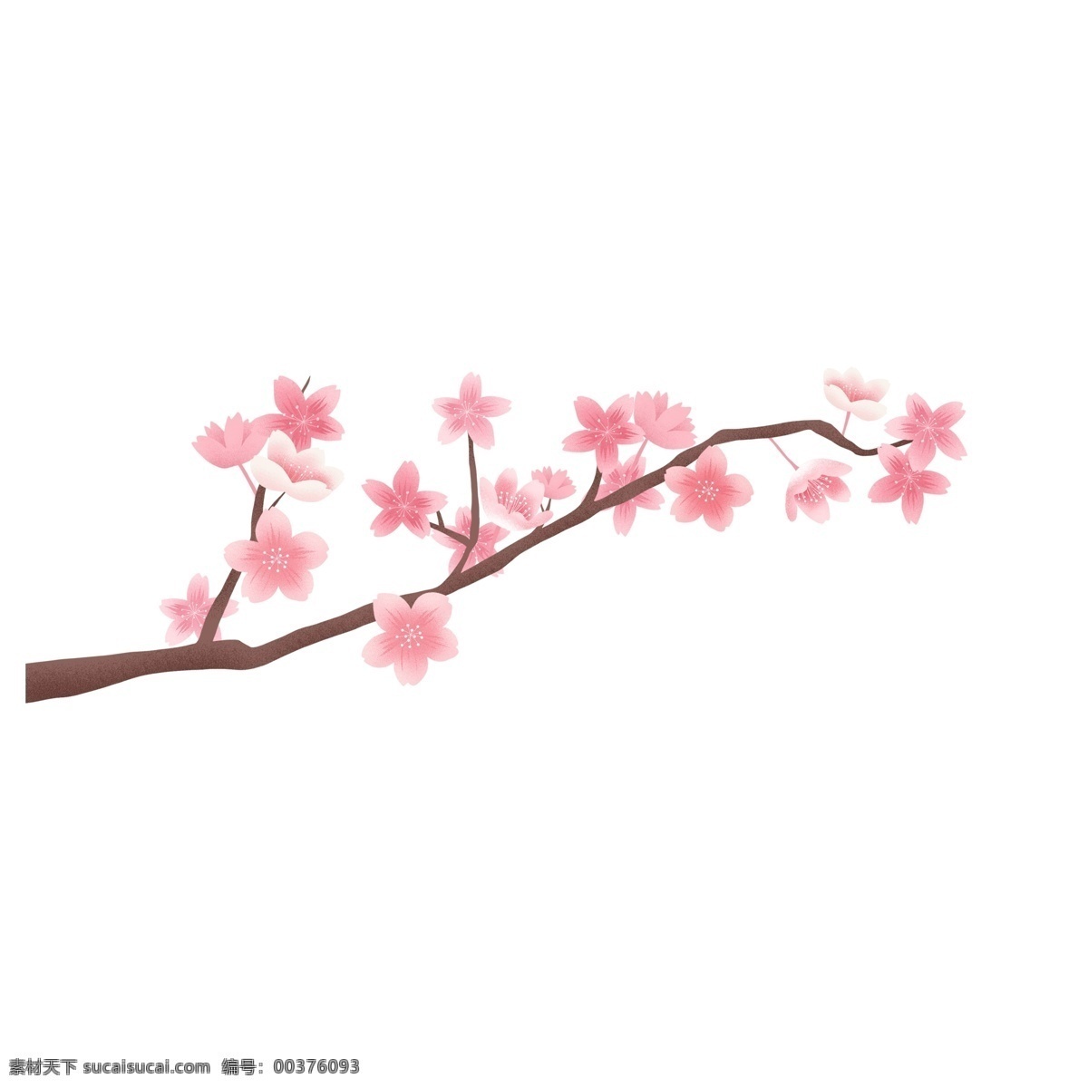 简约 粉色 花枝 图案 元素 花朵 树枝 设计元素 手绘 创意元素 psd元素 免扣元素
