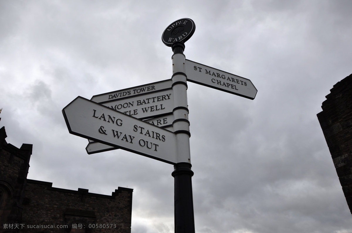 英国 街头 指示牌 爱丁堡 路标 路牌 人文景观 旅游摄影