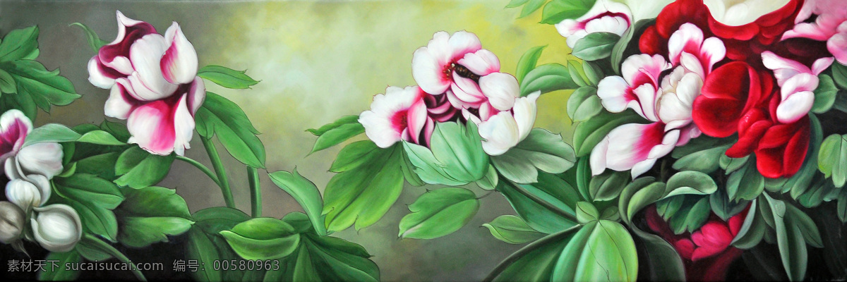 彩绘 花朵 装饰画 背景素材 壁画 插画 抽象 抽象花 抽象画 无 框 画素 材 画 模板下载 无框画 彩绘画