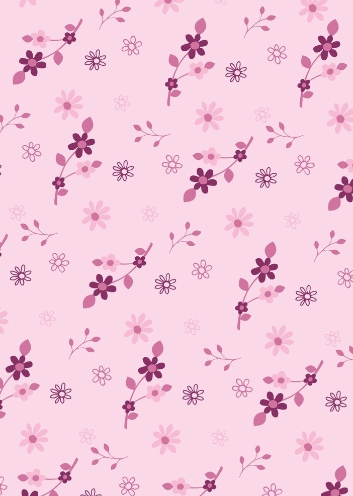 粉红小花 面料图案 可爱图案 大布图案 印花图案 满印图案 漂亮图案 花朵图案 童装图案 底纹背景 底纹边框 矢量