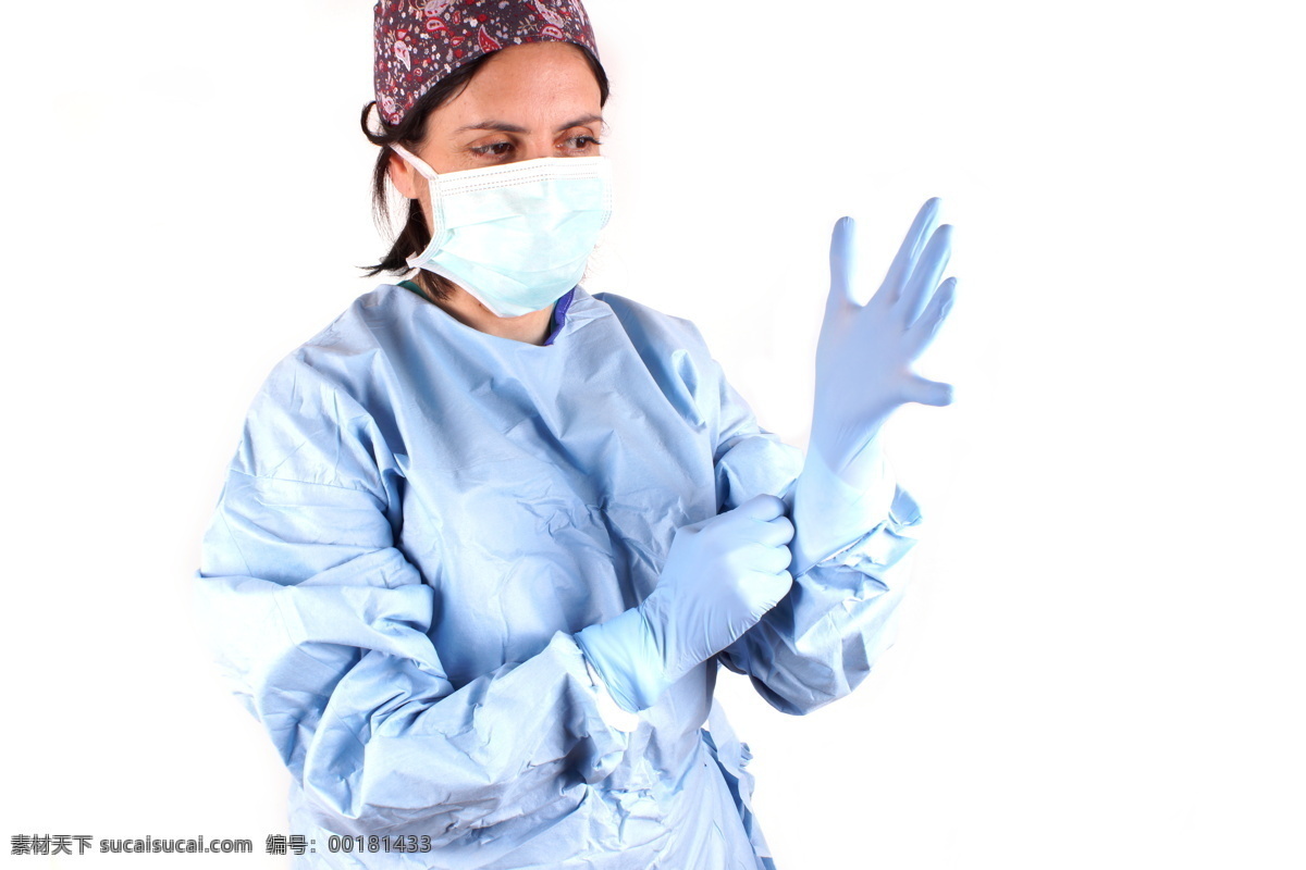 戴 橡胶 手套 外科 医生 医疗护理 医疗卫生 橡胶手套 外科医生 美女医生 现代科技