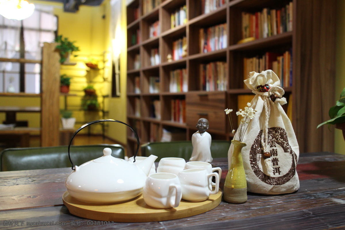 茶禅一味 咖啡店 书吧 书架设计 室内小品 室内装饰 文化艺术 传统文化