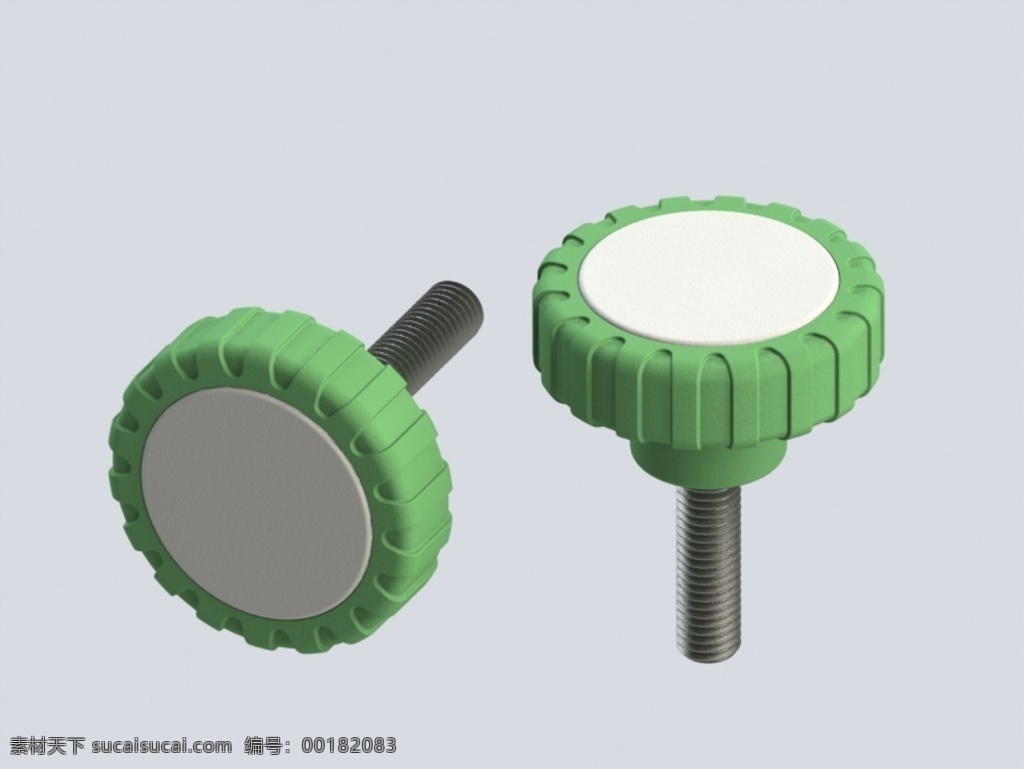 旋钮10mm 10mm 旋钮 sldprt 白色