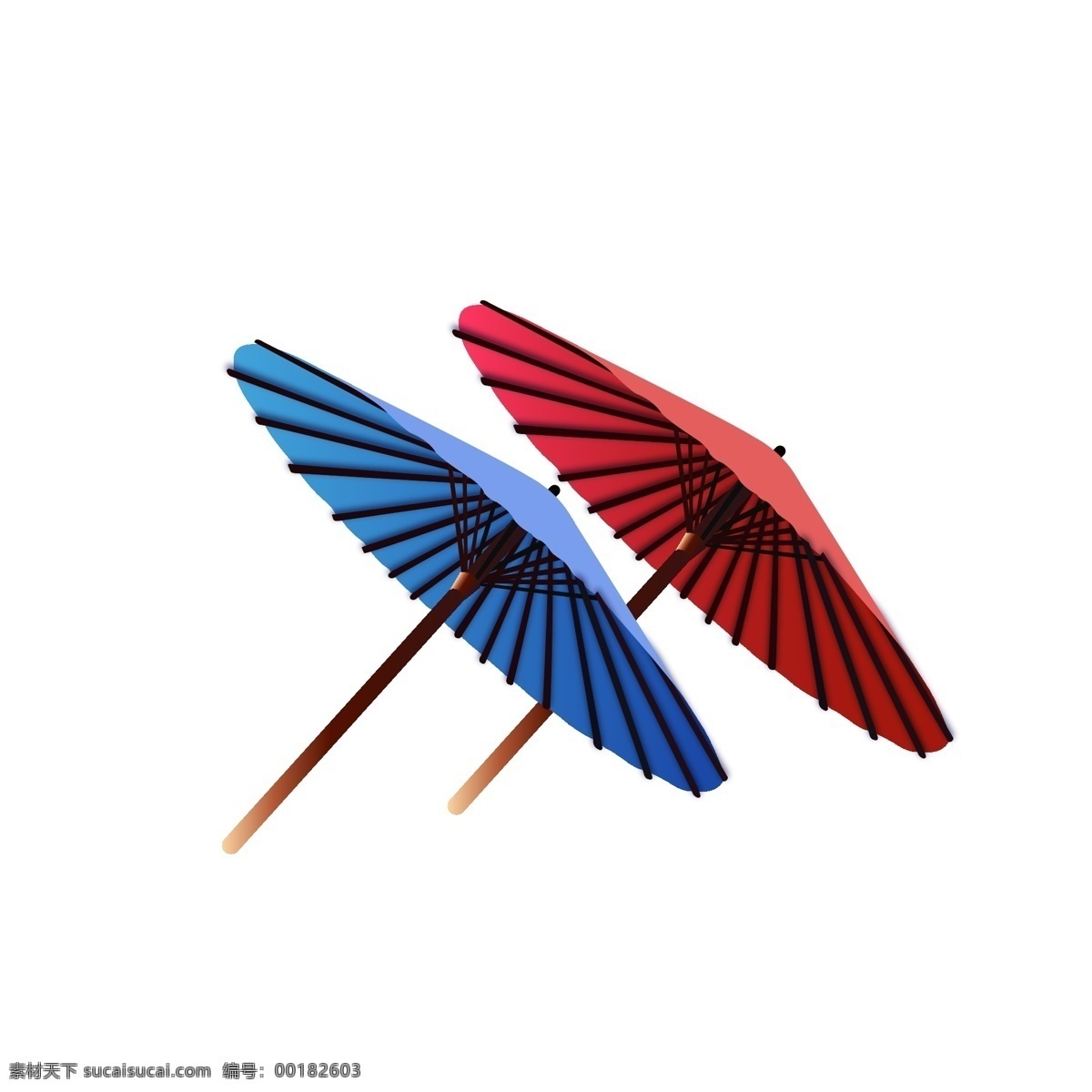 日本 红蓝 经典 油纸伞 日式 红蓝油纸伞 仿真油纸伞 仿真 渐变 日本经典伞