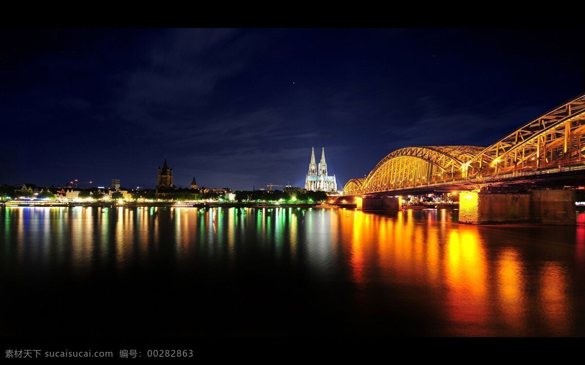 都市夜景 都市 夜景 大桥 路灯 火烧云 河边 国内旅游 旅游摄影