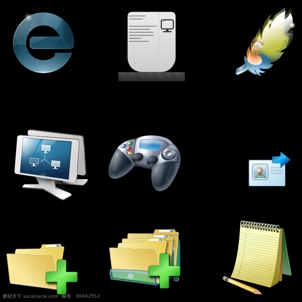 手机 app 图标 便签 电脑 风格 文件夹 游戏 羽毛 ie浏览器 网页素材 网页模板