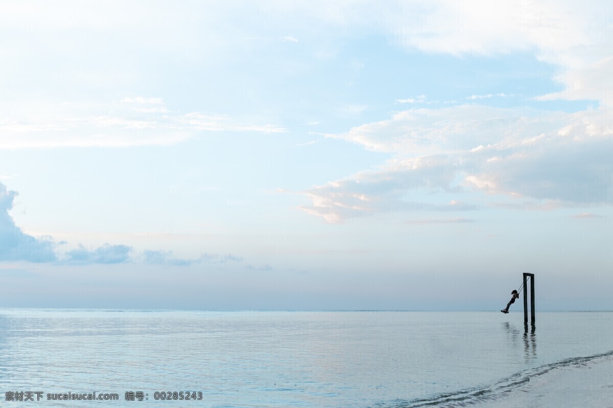 大海 海平面 天空 云朵 涟漪 素材天下 自然景观 自然风景