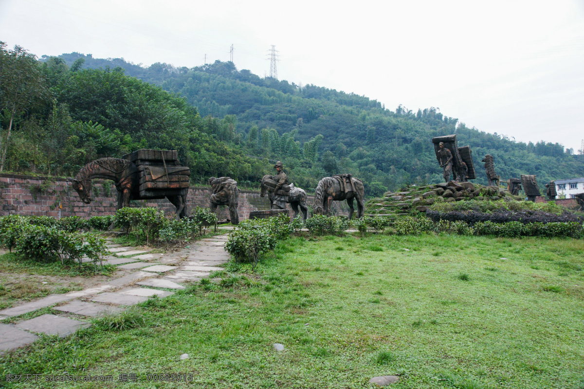 四川 雅安 风光 广场 雕塑 茶马古道 四川风光 旅游摄影 国内旅游