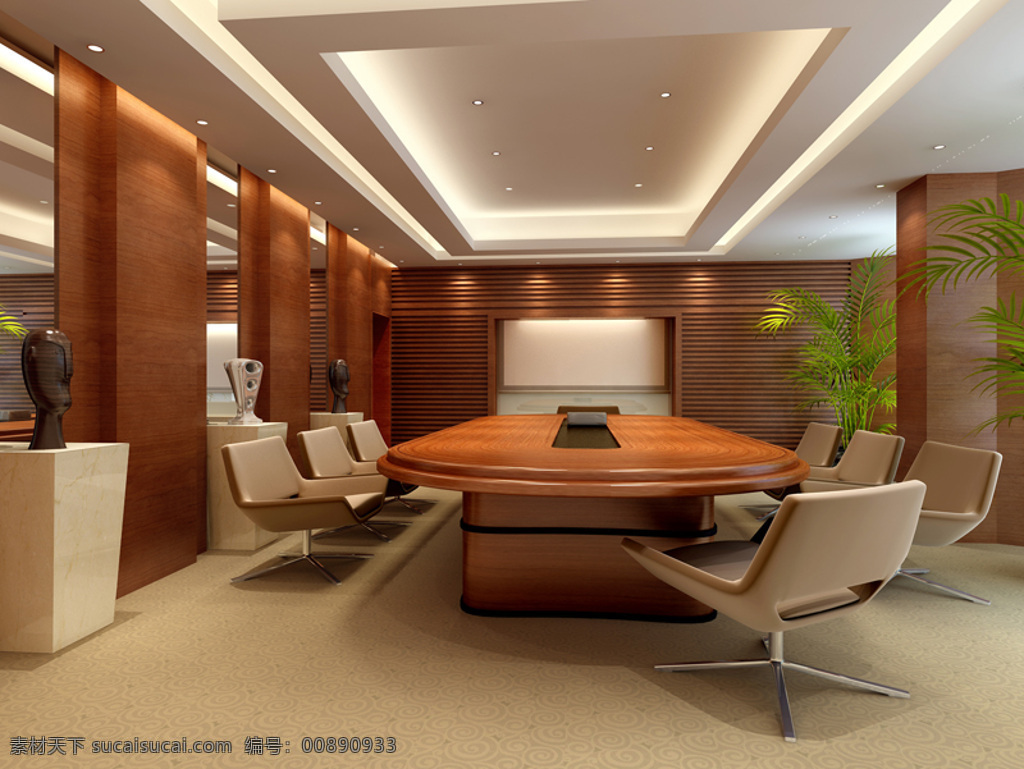 室内效果图 vr渲染 带贴图 多人会议室 room meeting 会议室 室内设计 3d模型素材 室内场景模型