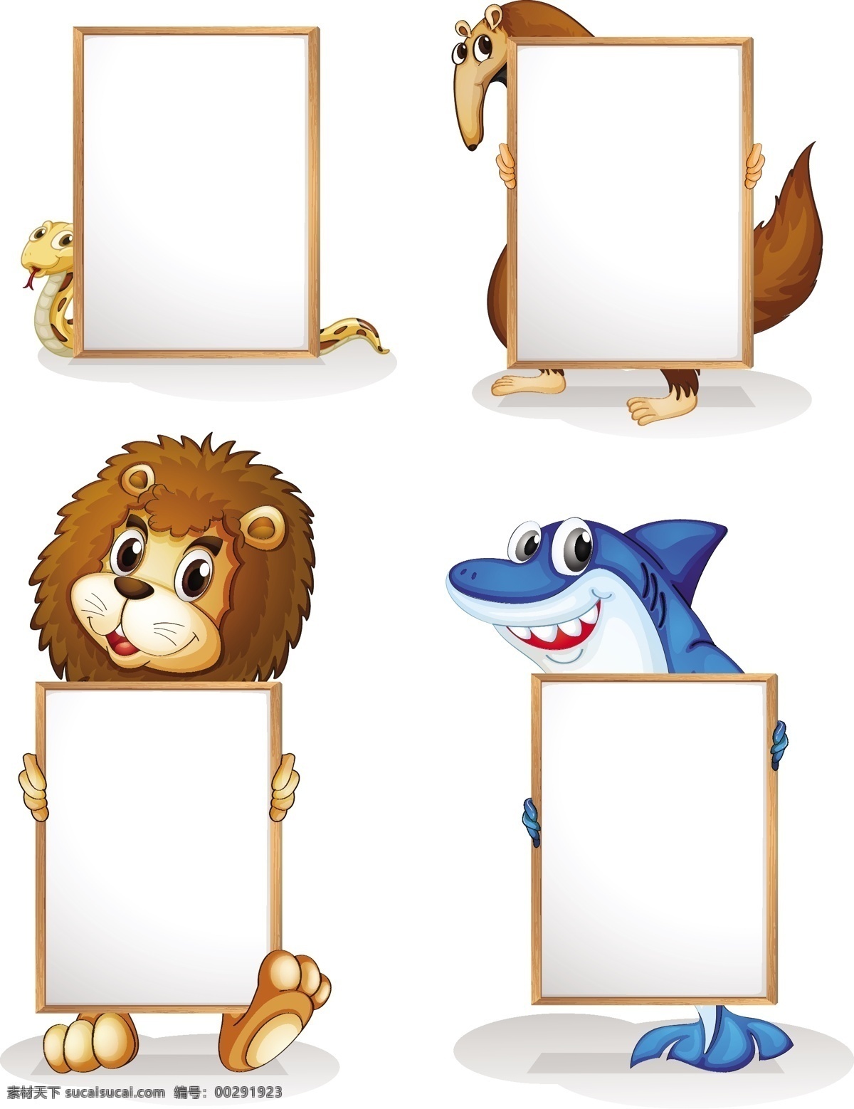 卡通 动物 空白 框 动物和空白框 卡通动物 手绘动物 记事 文本 白板 展板 手 表情 野生动物 动物素材 有趣 卡通动物生物 卡通设计