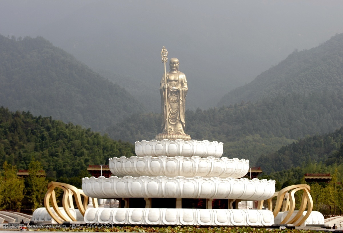 地藏王菩萨像 九华山 铜像 99米 安徽 摄影作品 自然景观 建筑景观