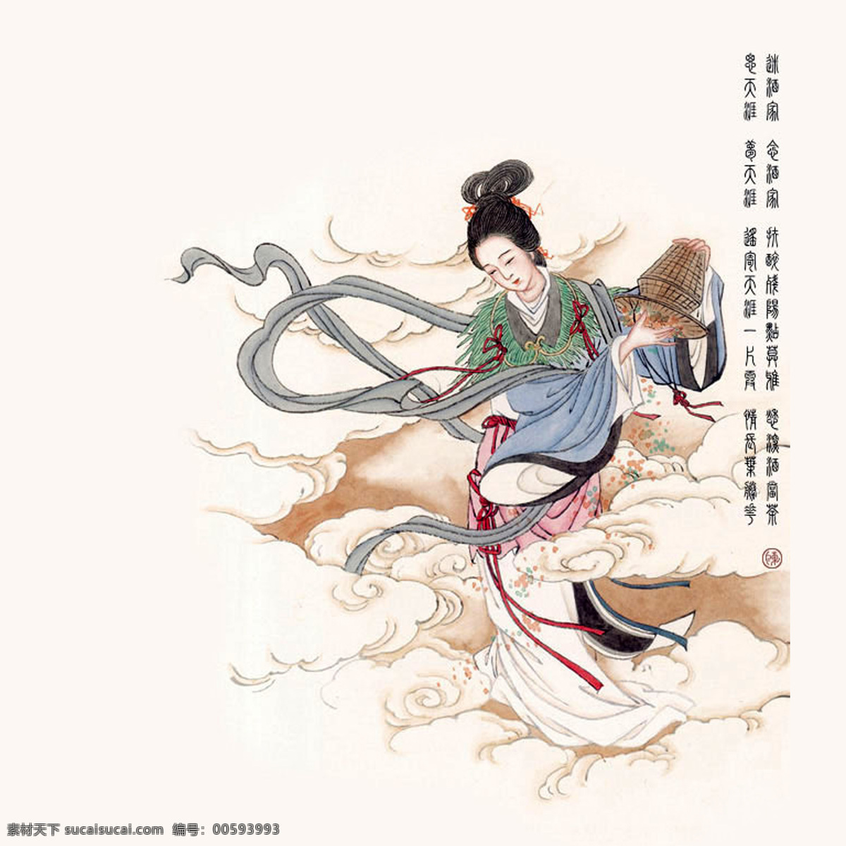 仕女图 中国画 设计素材 仕女画篇 中国画篇 书画美术 白色