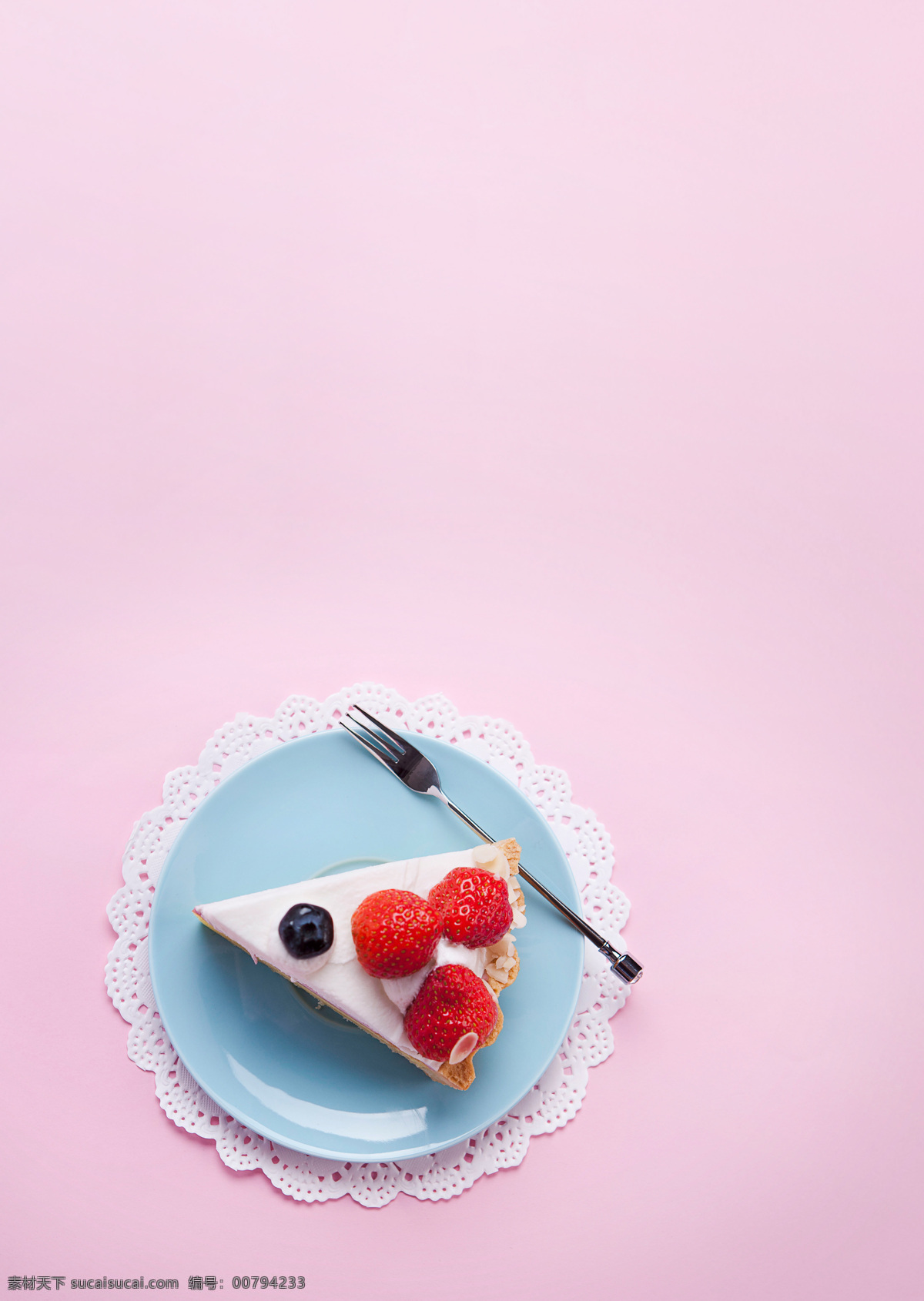 浪漫 小 清新 下午 茶 背景 小清新 蛋糕 草莓 花边 下午茶 点心 叉子 蓝莓 盘子