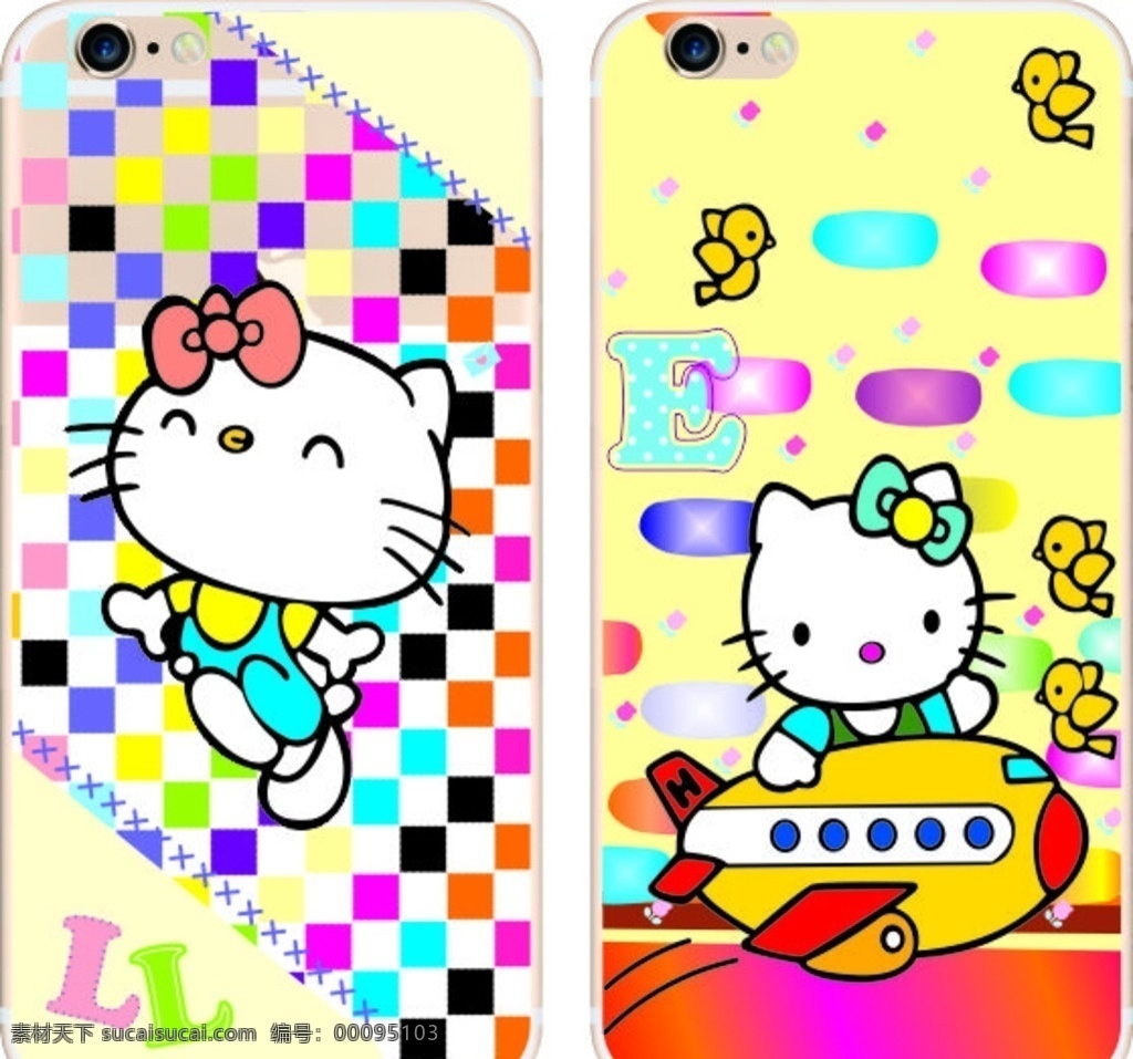 彩绘手机壳 iphone 打印 彩印 时尚 kt猫 卡通猫 sky