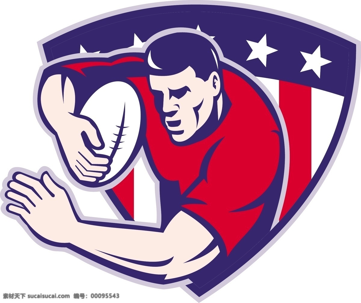 美国 橄榄球 运动员 护 盾 矢量图 其他矢量图