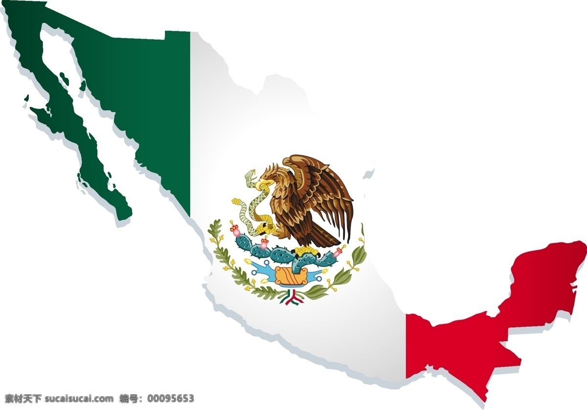 墨西哥 主题 矢量 地图 墨西哥国旗 矢量素材 墨西哥版图 mexico 版图 decoder 矢量图 其他矢量图