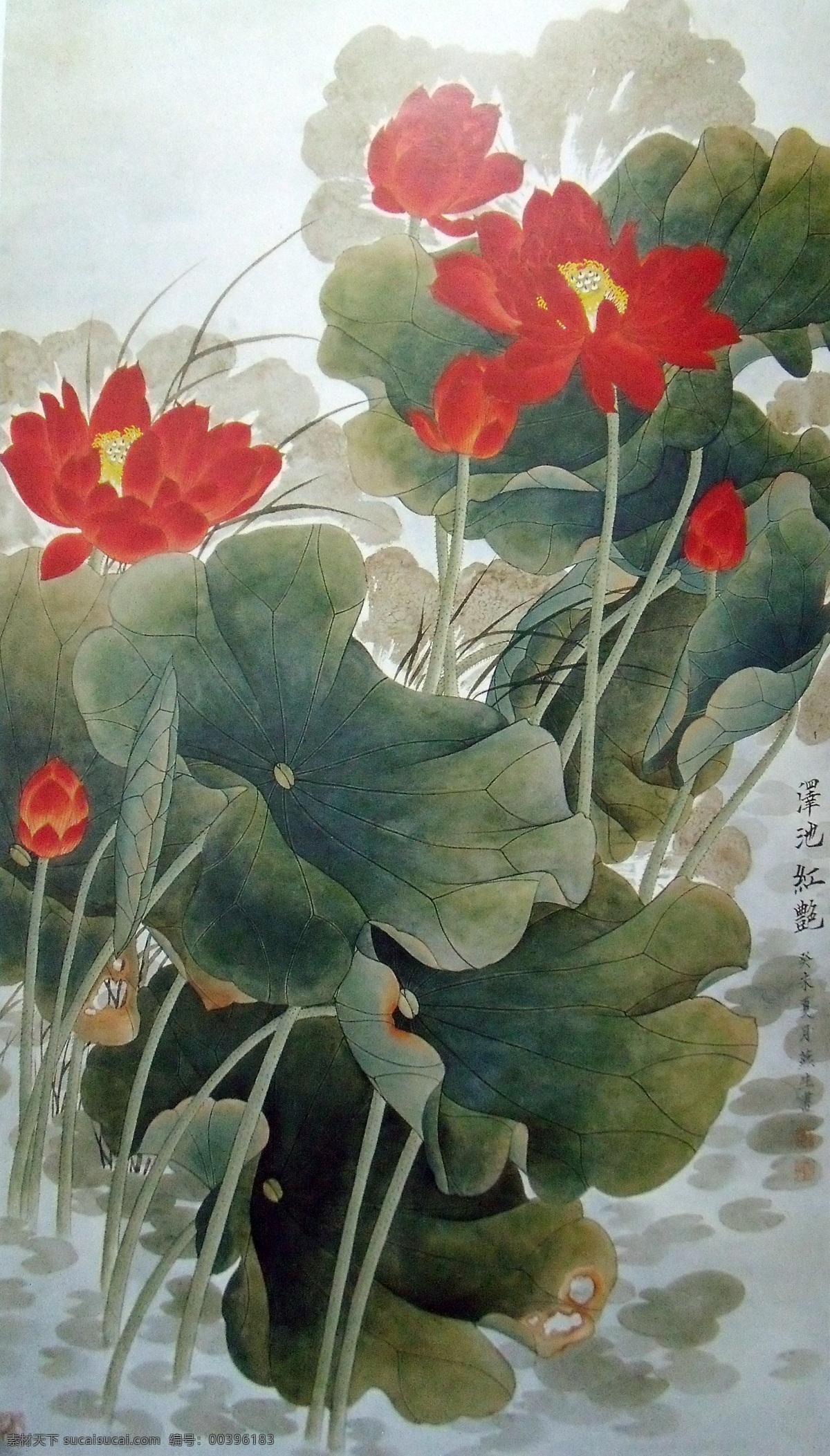 国画 红花 水墨画 中国画 中国艺术 绘画艺术 装饰画 中堂画 书画 文化艺术 书画文字