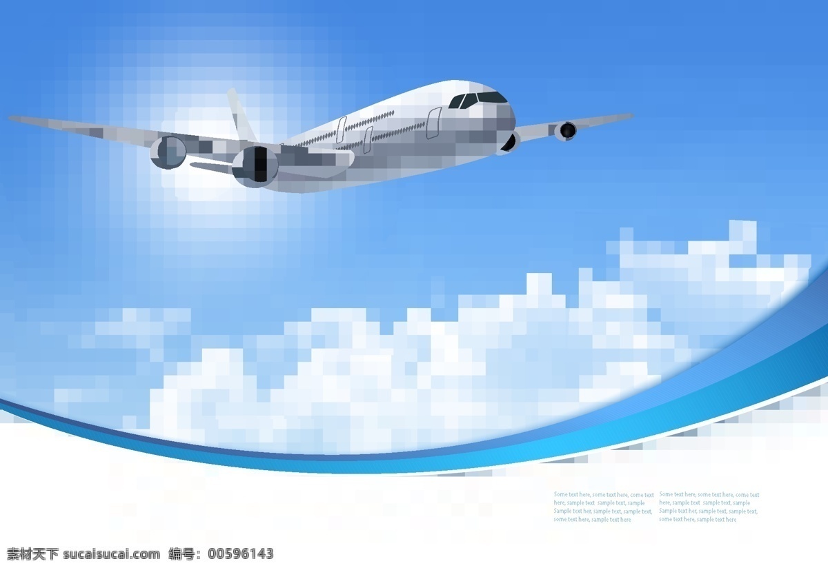 飞机 飞行 客机 航空 蓝天 白云 喷气式飞机 民航 波音 空客 现代科技 矢量 交通工具