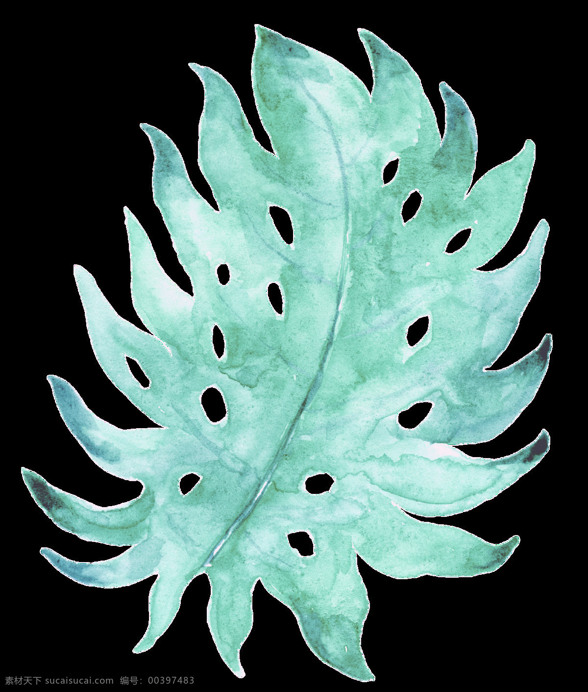 晃动 绿叶 卡通 透明 绿色 植物 透明素材 免扣素材 装饰图案
