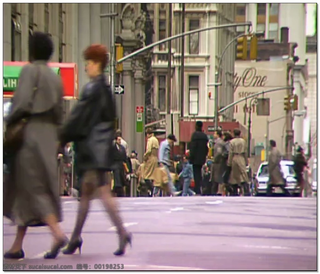 城市 景观 视频 美女 人流 购物街 视频素材 动态视频素材