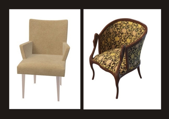 实木 布艺 椅子 3d 模型 现代 扶手椅 模 3d模型素材 家具模型