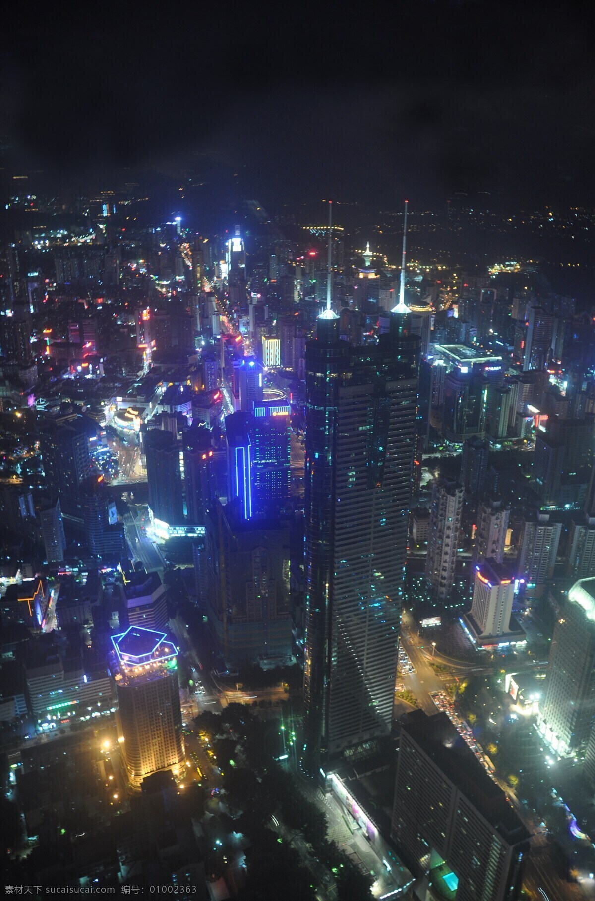 深圳地王大厦 深圳 夜景 高楼 俯拍 地王 建筑园林 建筑摄影