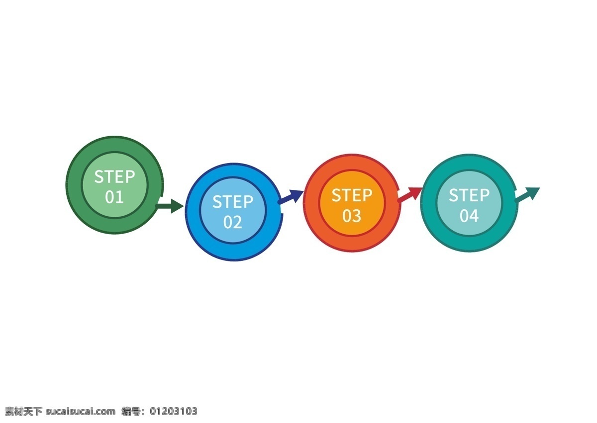 矢量 彩色 信息 流程图 流程 图表