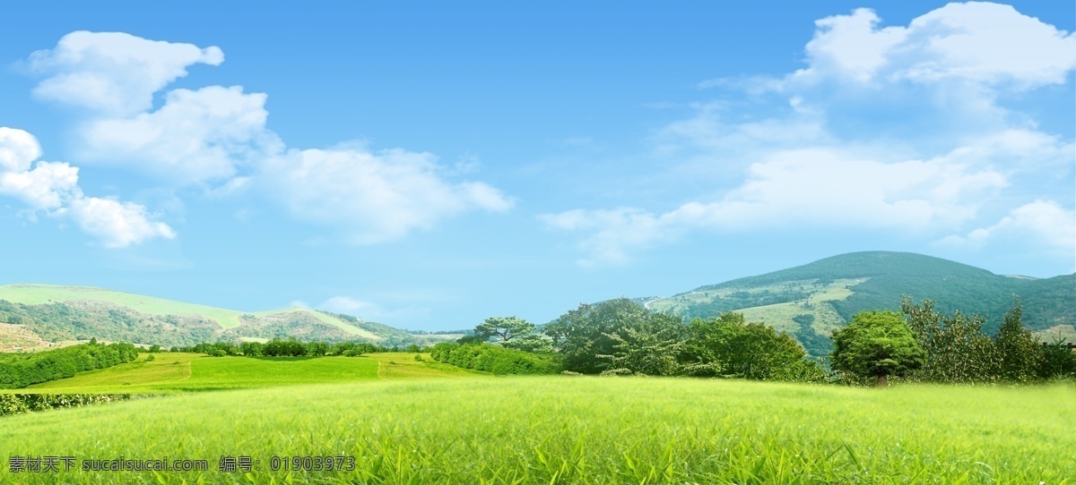 青山绿地 青山 绿地 背景 田野 草地 白云 悠闲 开阔 摄影作品 自然景观 自然风光