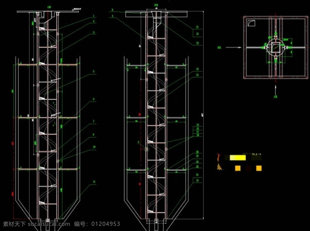 输送机 总图 cad 机械 图纸 输送管 输送泵 起重机 冲袋机 挖钻机 环境设计 施工图纸 dwg