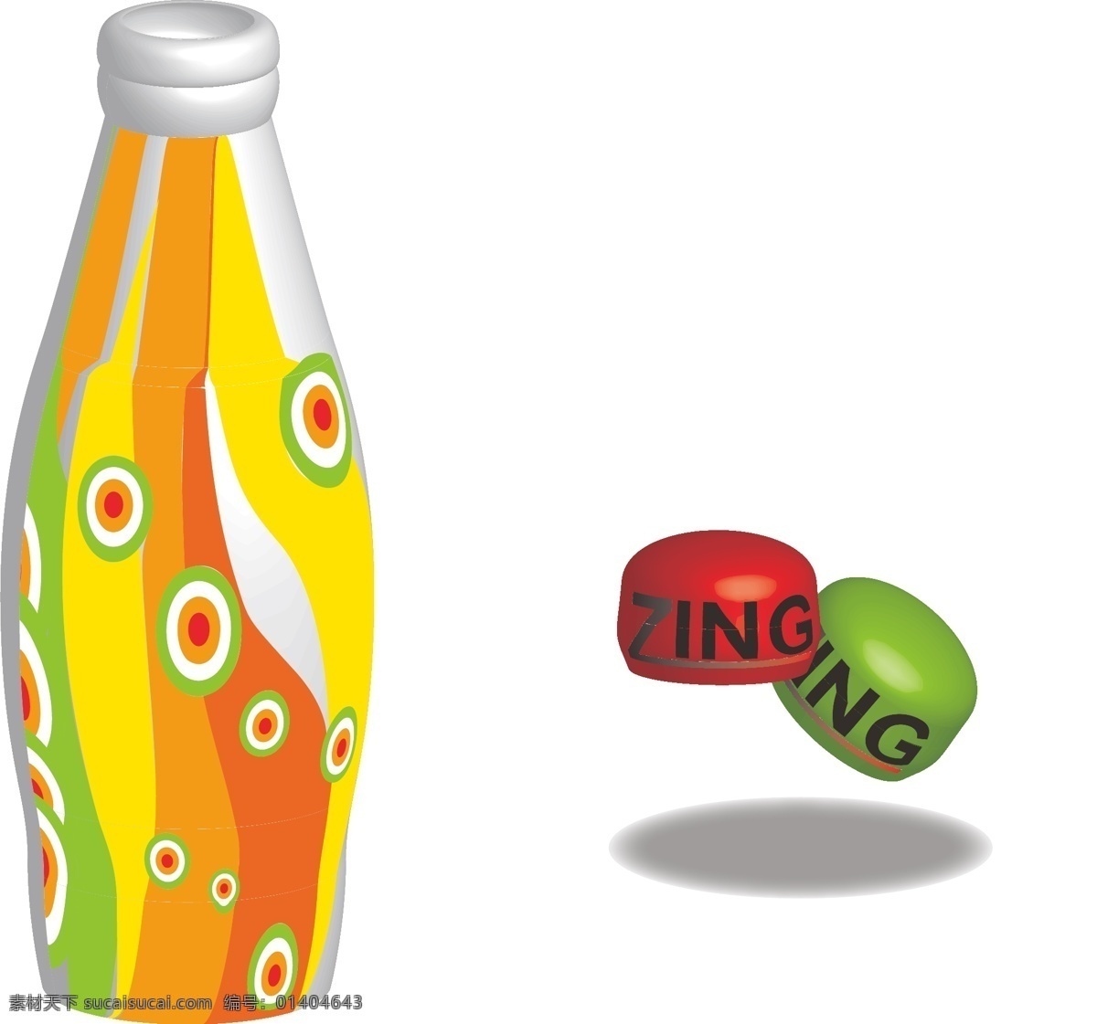汽水瓶 矢量 瓶盖 生活用品 生活百科