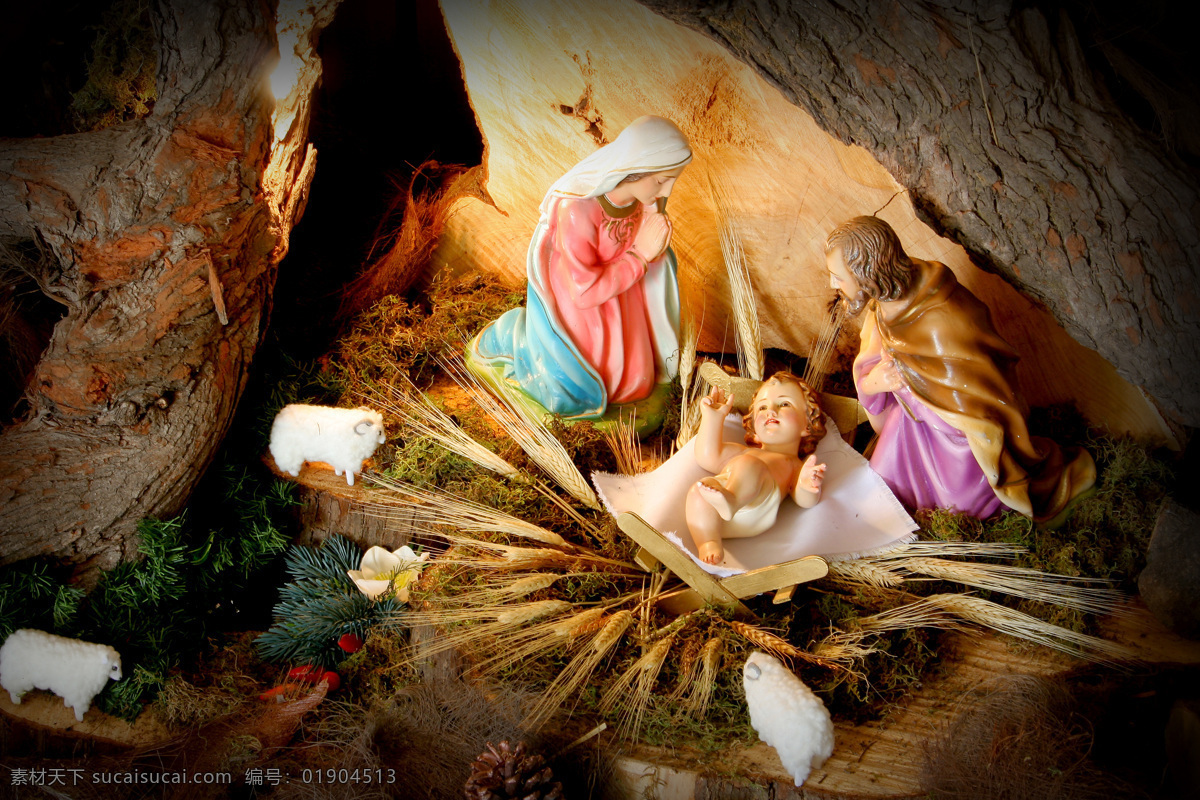 耶稣 诞生 基督教 雕塑装饰 基督教展览 装饰素材 展示设计