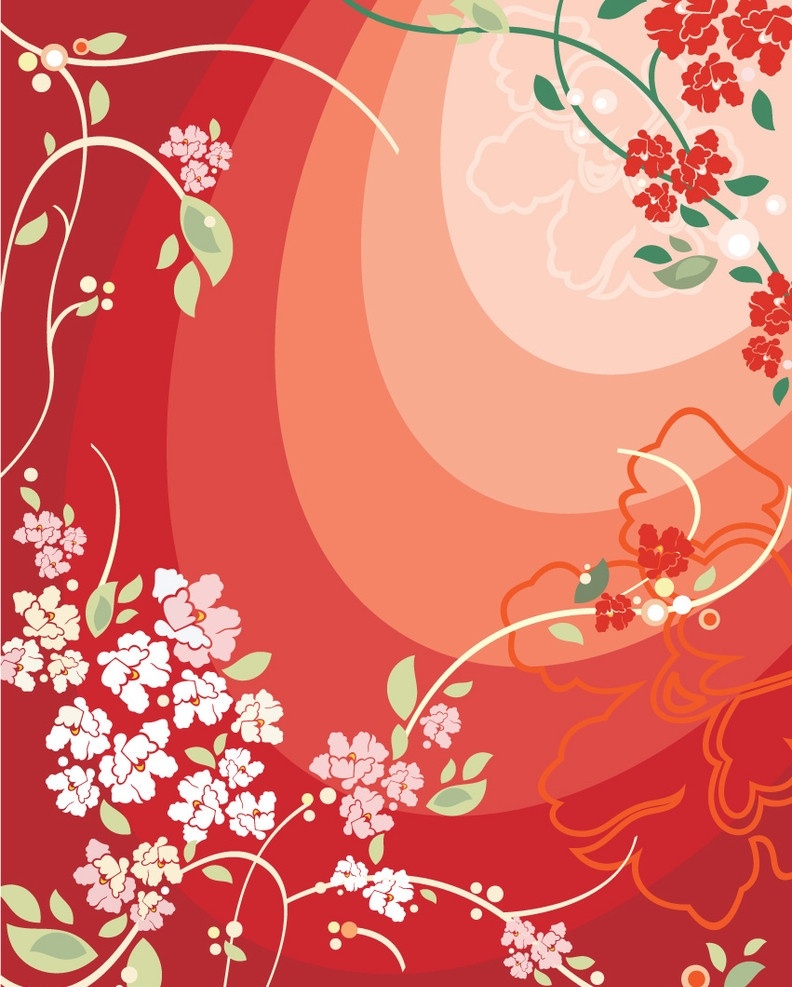 ai矢量底纹 唯美背景 矢量 底纹 背景 红色 底纹背景 底纹边框