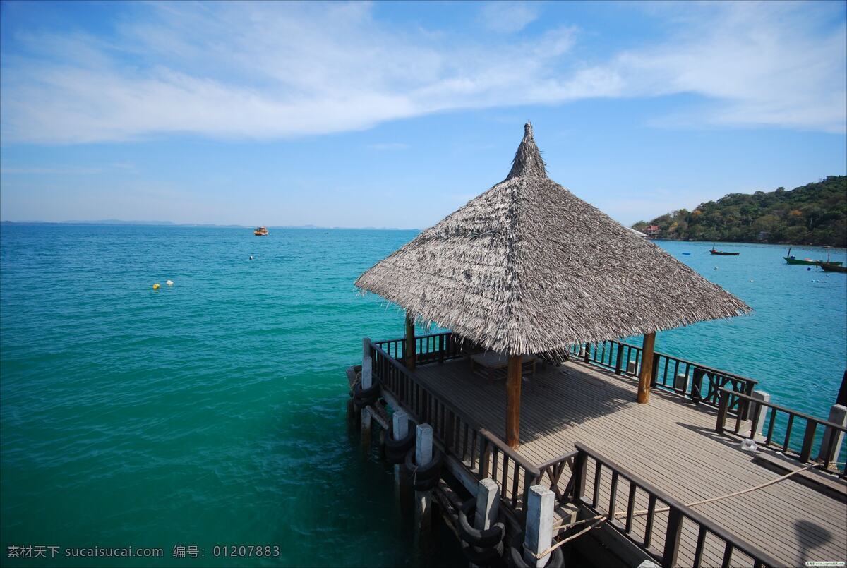 海景 庭院 白云 蓝天 山水 山水风景 亭子 自然景观 景庭院 风景 生活 旅游餐饮