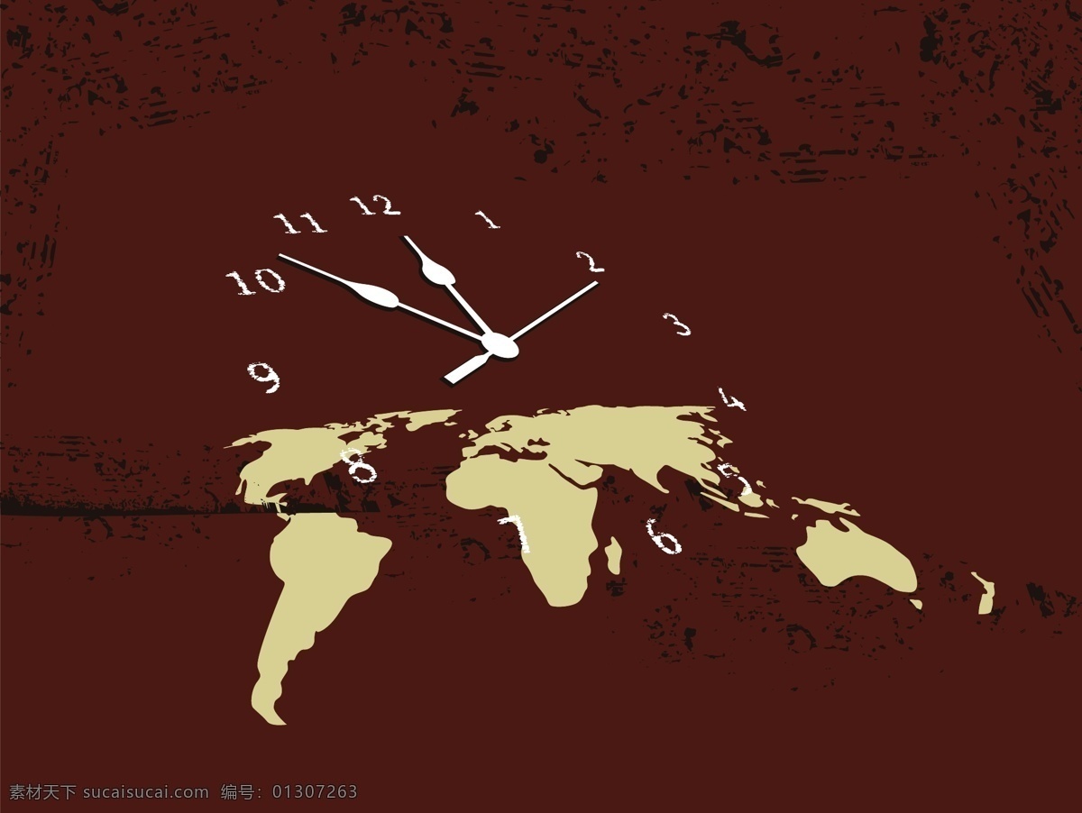 随着 地图 纹理 背景 手表 矢量图 商务金融