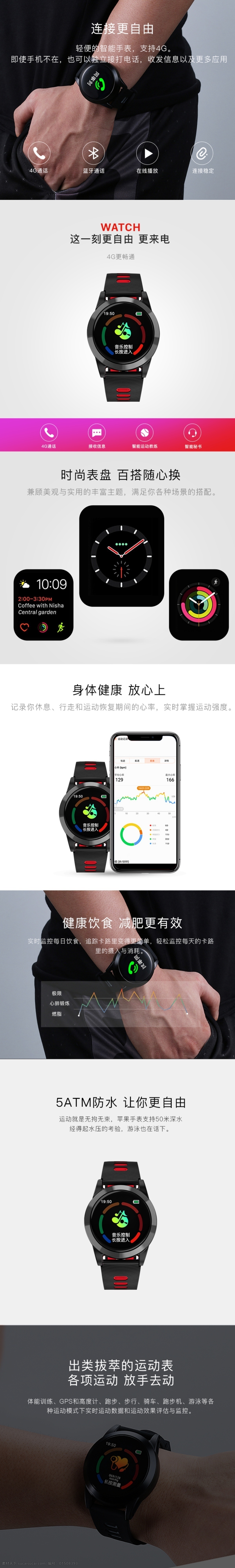 家用电器 手表 手 环 详情 页 模板 详情页 手环