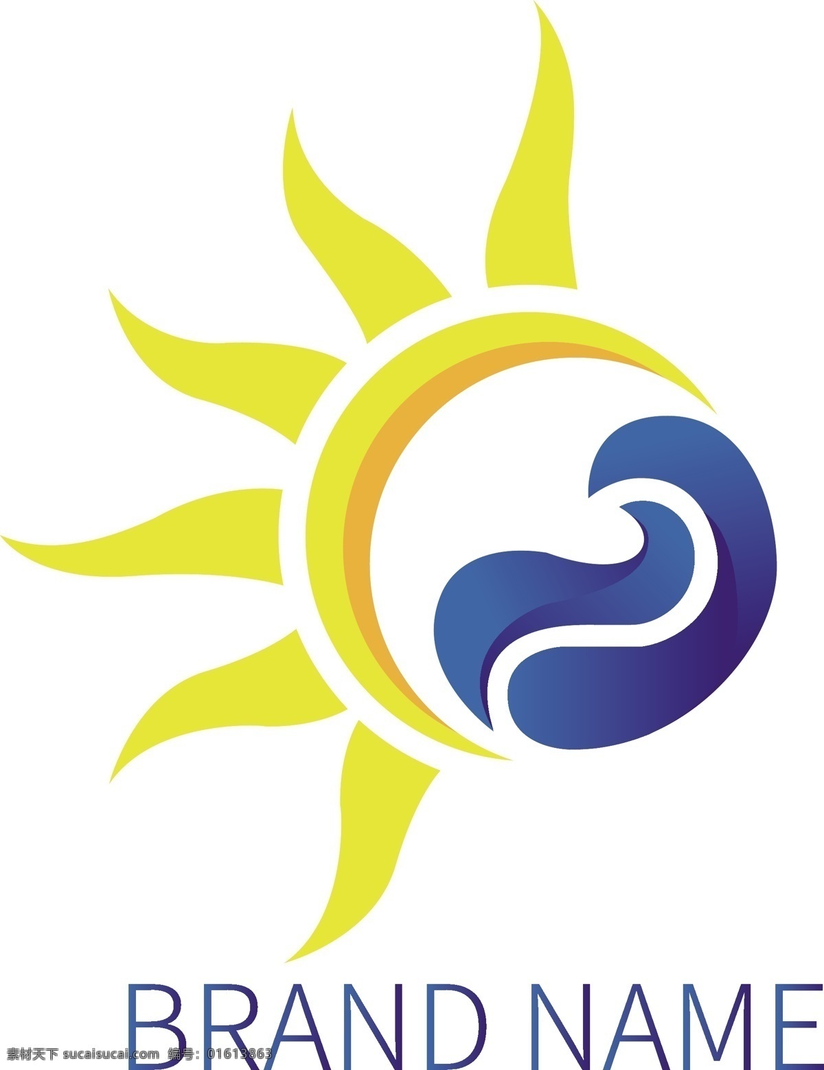 太阳 logo 农田 叶子 绿叶 绿色 logo设计 太阳标志