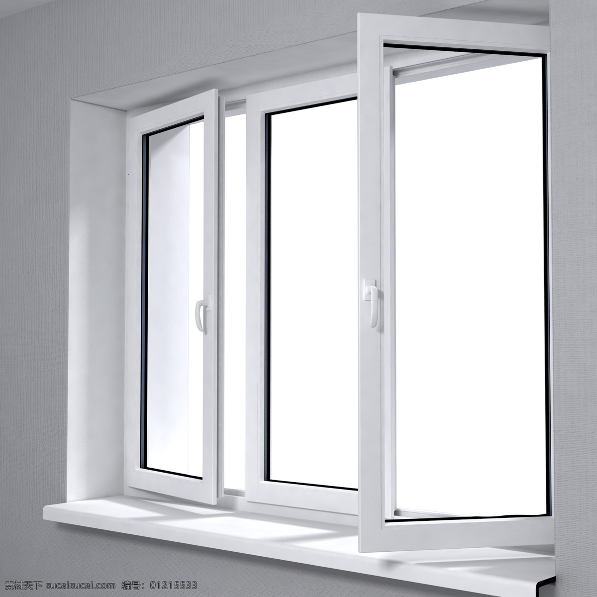 打开 白色 窗户 窗户模型 窗户设计 白色窗户 铝合金窗户 其他类别 生活百科