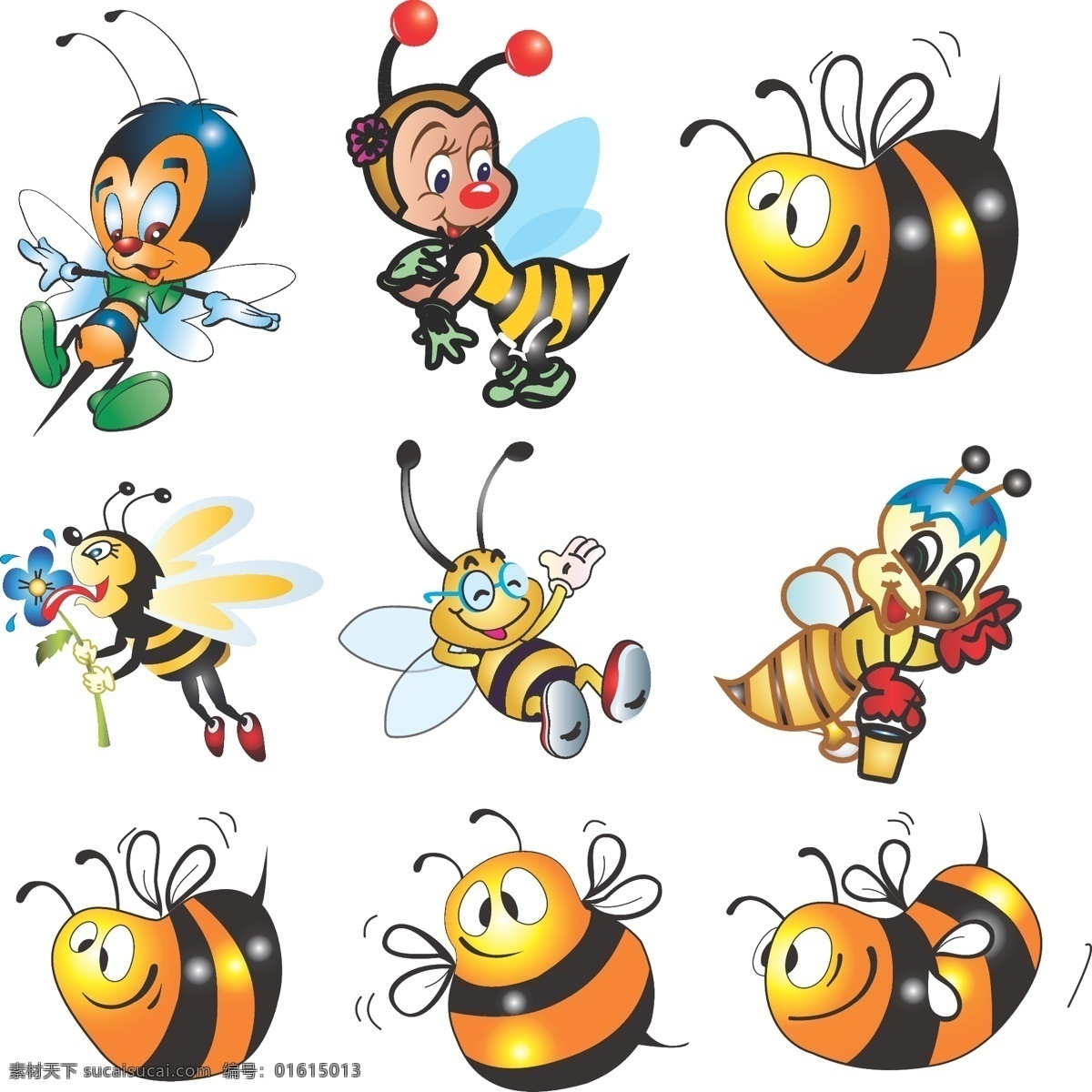 卡通 昆虫 动物 蜜蜂 矢量 卡通人物 卡通设计